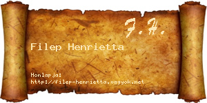 Filep Henrietta névjegykártya